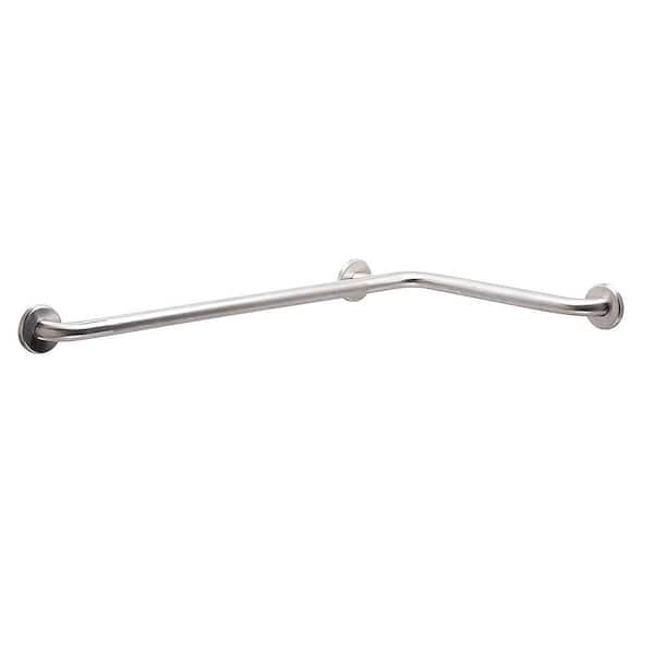 CSI Bathware 30 in. x 30 in. Horizontal Angle Grab Bar in Satin Peened