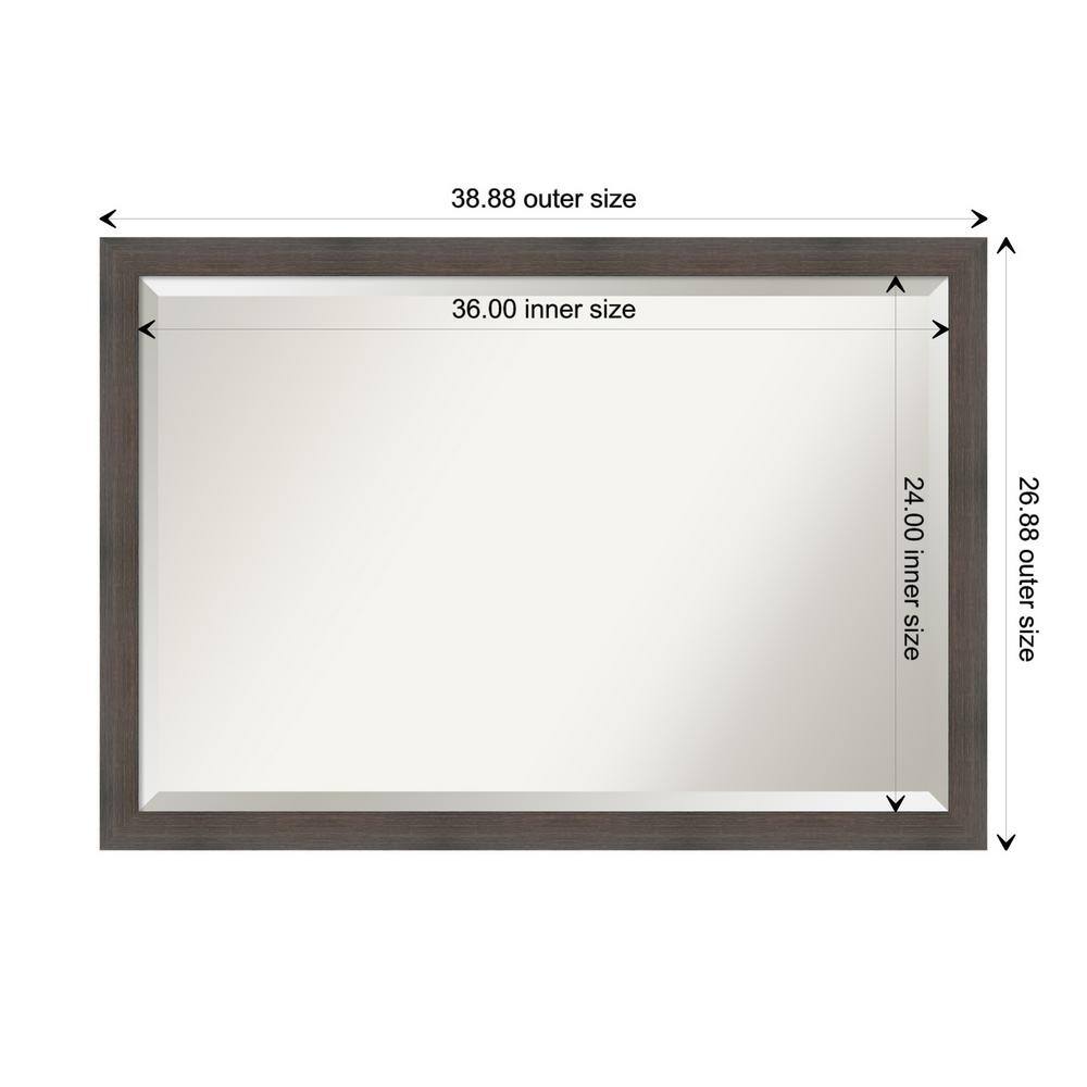 Hardwood Chocolate Rectangular Bathroom Vanity Wall Mirror