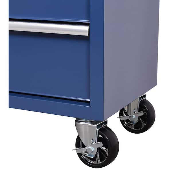 Husky Standard Duty 42 in. x 18 in. D 12-Drawer Blue Rolling Tool
