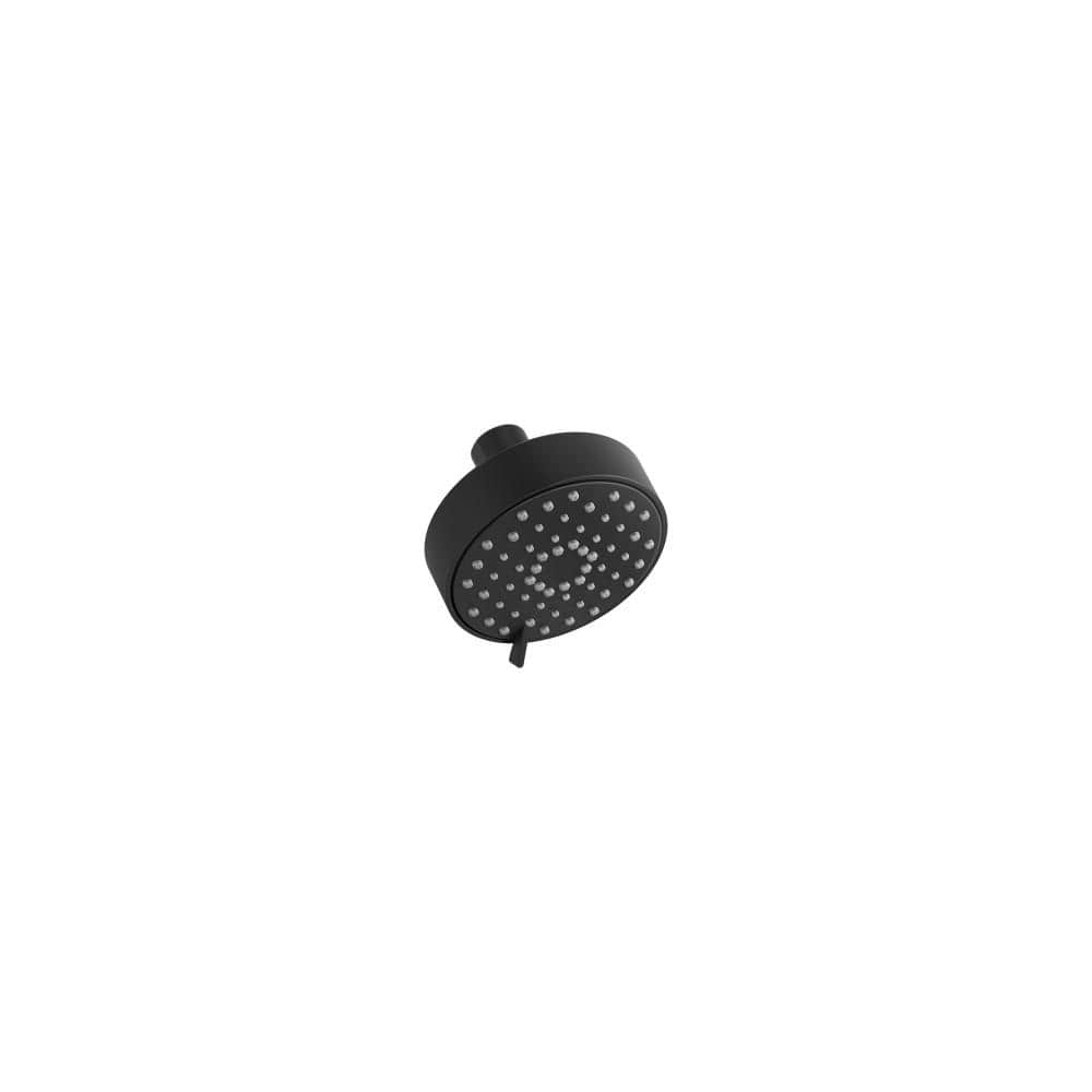 Kohler Awaken G90 3 Spray Patterns 25 Gpm 356 In Wall Mount Fixed Shower Head In Matte Black 9033