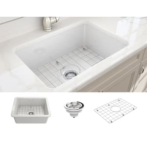 Los Flexi 27 in. White Undermount Kitchen Sink, Drop-in and