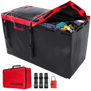 40 cu. Ft. Waterproof Cargo Carrier Bag 70 in. x 33 in. x 30 in. Hitch Bag with Lock, Straps and Carry Bag - Red
