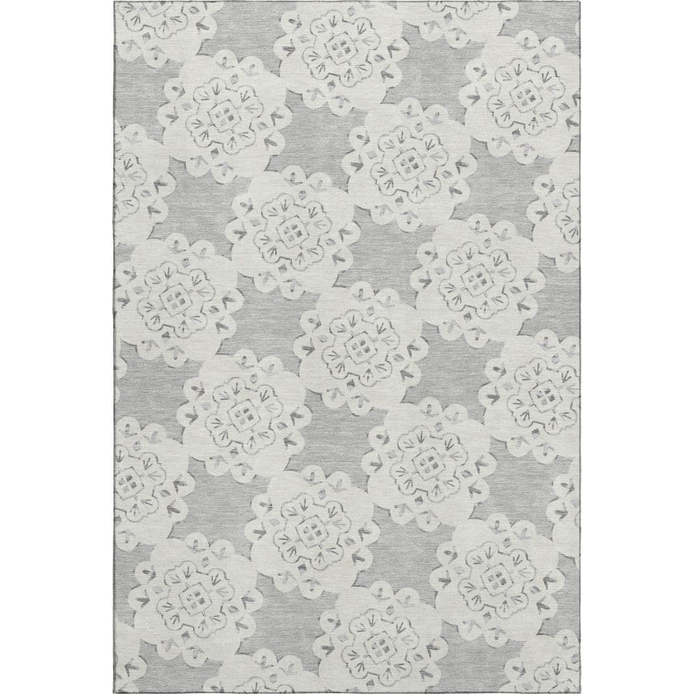 Mayfield Premium Machine Washable Abstract AMF2352 Gray 8 ft. x 10 ft. Area Rug price history on PriceWatchPro