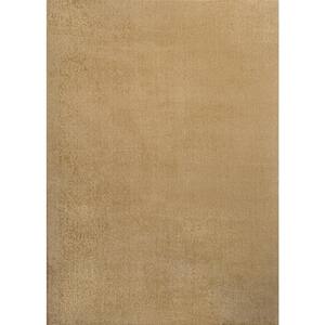Twyla Classic Yellow 3 ft. x 5 ft. Solid Low-Pile Machine-Washable Area Rug