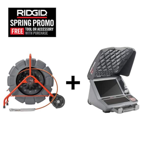 SeeSnake Standard Inspection Sewer Camera Reel (200 ft. Cable for 2 in.-12 in. Lines) and CS12x 12 in. Monitor Bundle