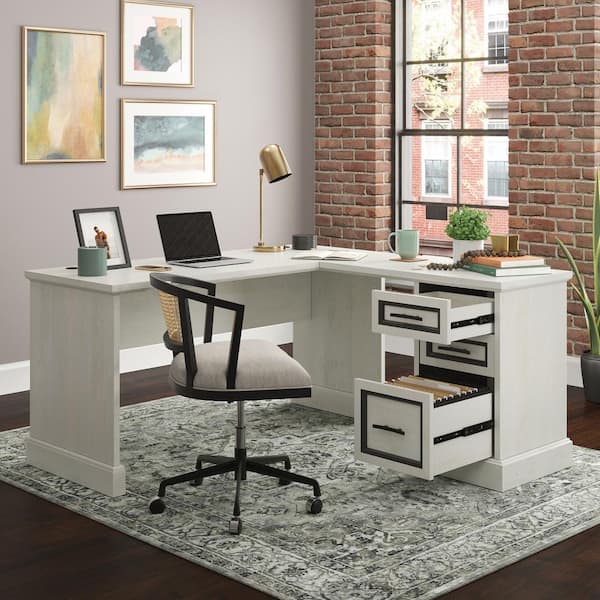 Red Barrel Studio® 59 Computer Desk with Storage Bookshelf, Home Office Desk  with Hutch, Writing Desk