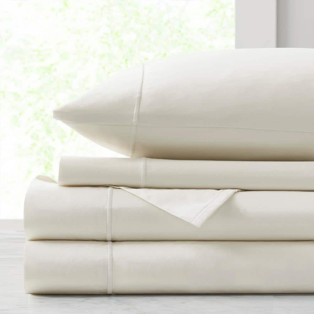 Luxurious Ivory Egyptian Cotton California King Sheet Set