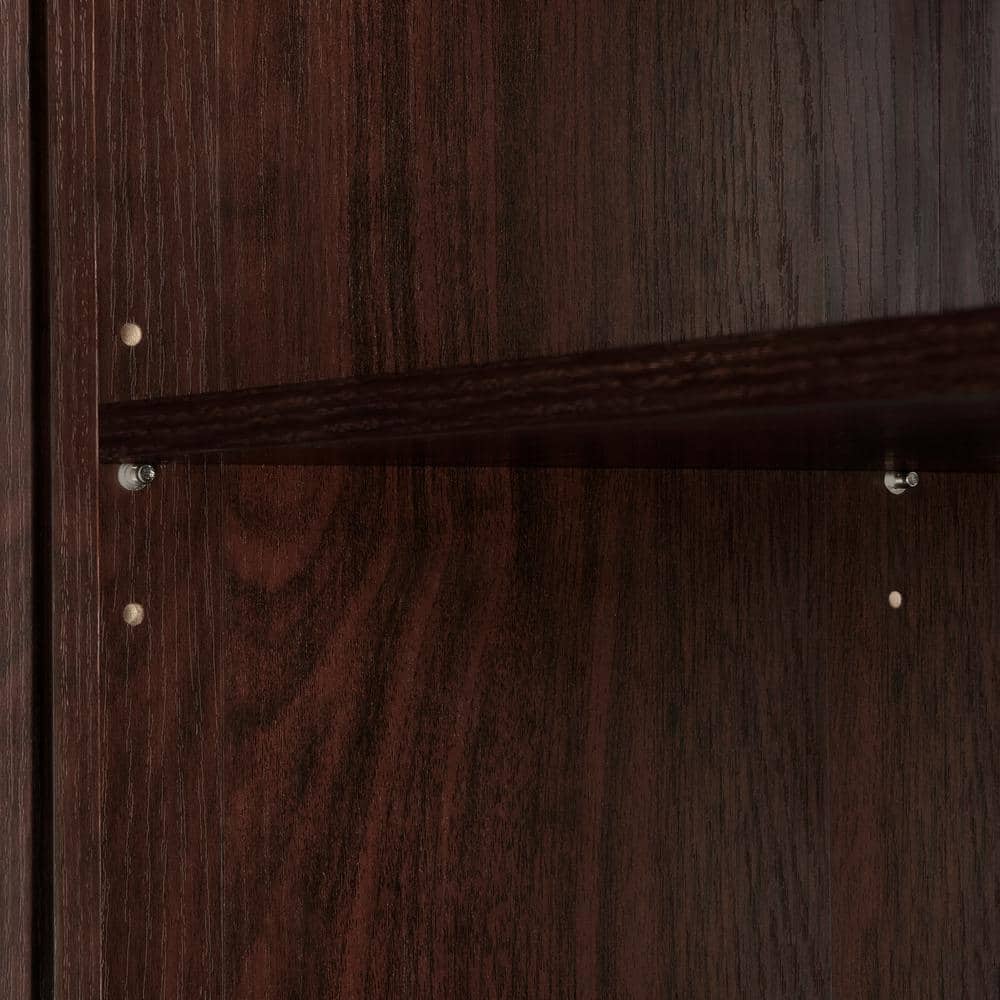 Hayward 43'' Dark Woodgrain Adjustable Shelving Living Room Cabinet