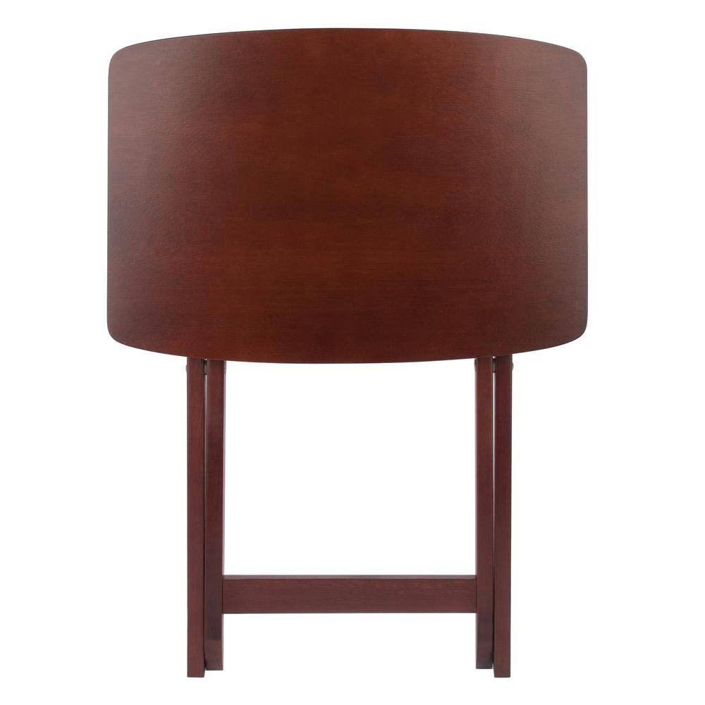 Darlene 2-Piece Walnut Rectangular Snack Table Set