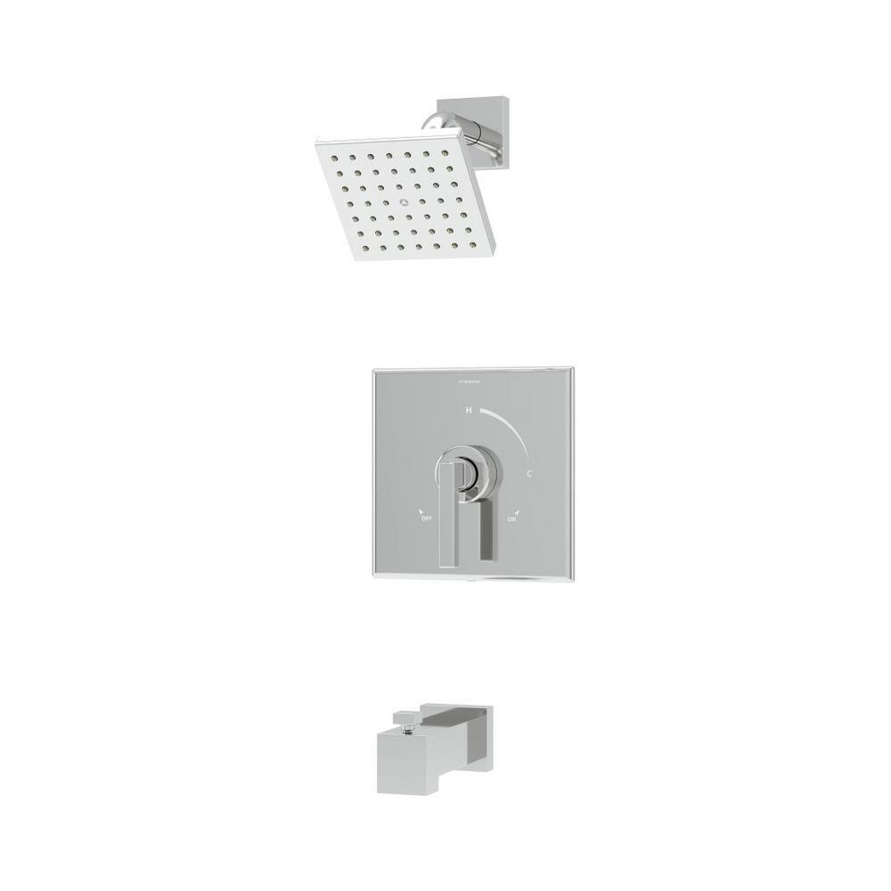 Duro HydroMersion Tub and Shower Faucet Trim Kit with Single Handle Single Spray - 1.5 GPM (Valve Not Included) price history on PriceWatchPro