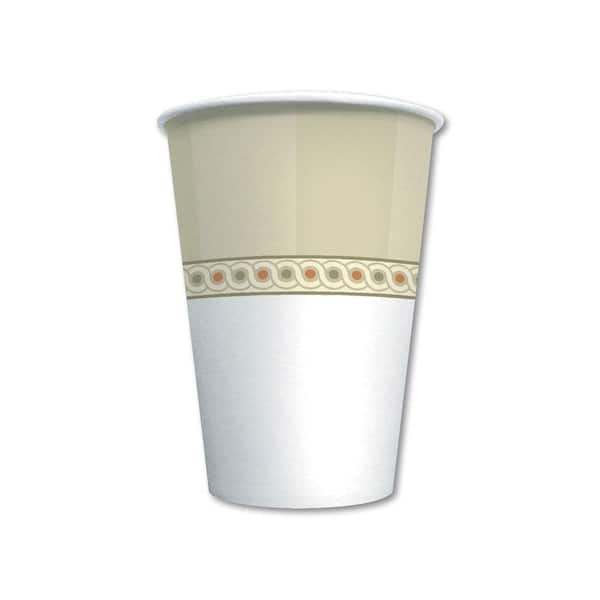 DIXIE 12 oz. Cold Drink Cups, Polycoated Paper, Sage Design, 100/Bag