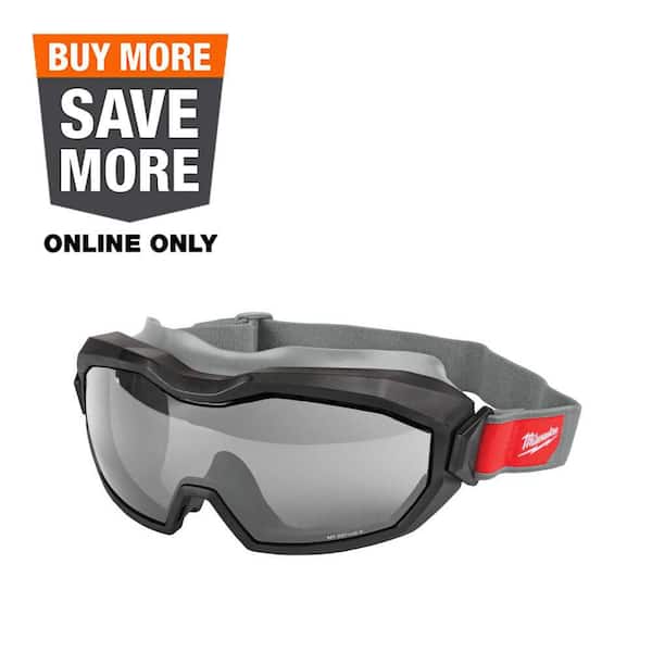 Gray Non-Vented Dual Coat Len's Goggle
