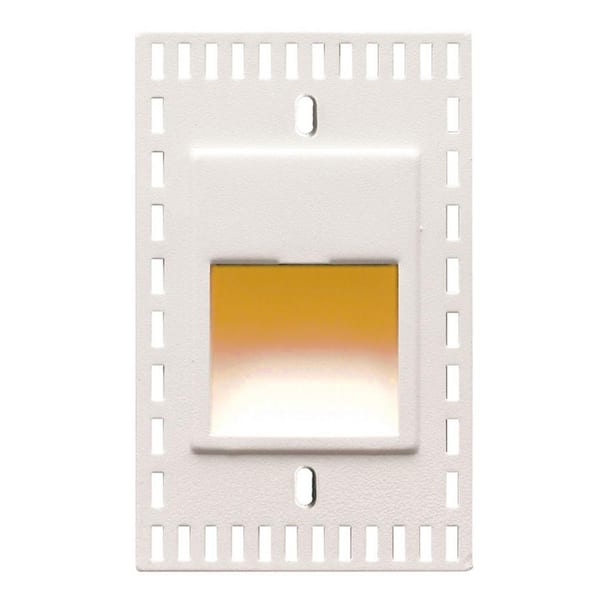 4-Watt Line Voltage White Integrated LED Vertical Amber Trimless Wall or Stair Light