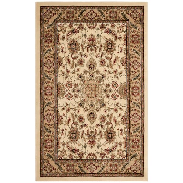 SAFAVIEH Lyndhurst Ivory/Tan Doormat 3 ft. x 5 ft. Border Area Rug