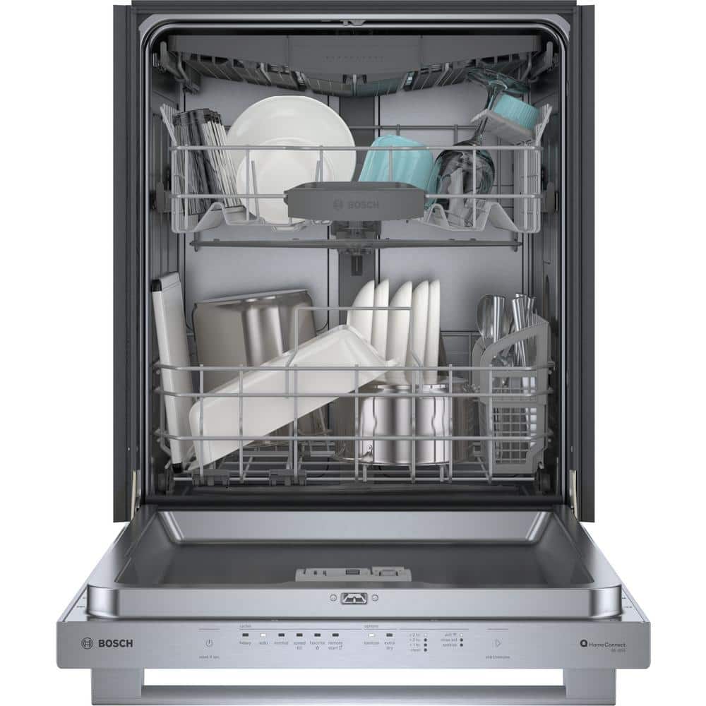 24" Stainless Steel Built-In Top Control Dishwasher with Adjustable Rack