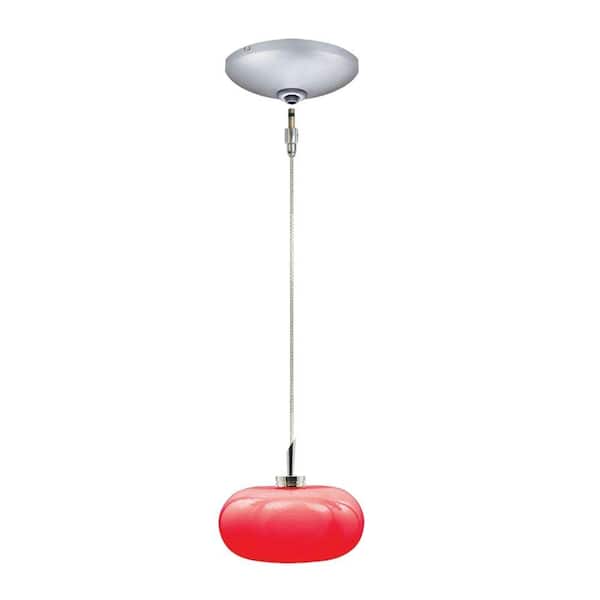 JESCO Lighting Low Voltage Quick Adapt 5-3/8 in. x 100-1/2 in. Red Pendant and Canopy Kit