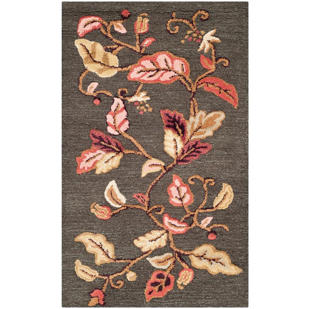 UPC 683726978923 product image for Martha Stewart Francesca Black Doormat 3 ft. x 4 ft. Floral Area Rug | upcitemdb.com