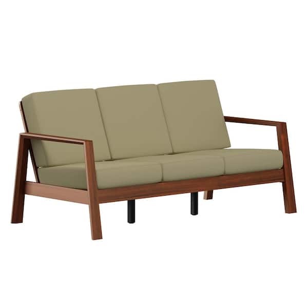 Handy Living Columbus Mid Century, Wood Frame Sofas With Cushions