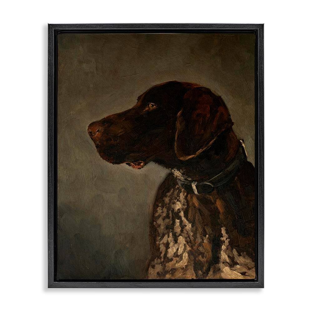 Traditional Pointer Dog Portrait by Marian Parsons Black Floater Frame Graphic Art Print Animal 21 in. x 17 in. price history on PriceWatchPro