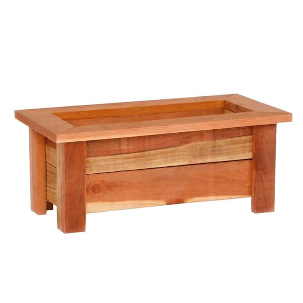 Hollis Wood Products 31 in. x 18 in. Redwood Planter Box