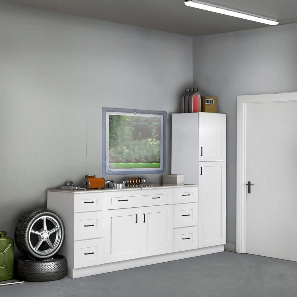 Brookings White Shaker Double Door Base Cabinet