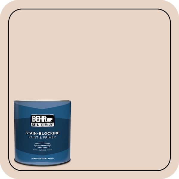 BEHR ULTRA 1 qt. #MQ3-37 Soft Shoe Extra Durable Satin Enamel Interior Paint & Primer