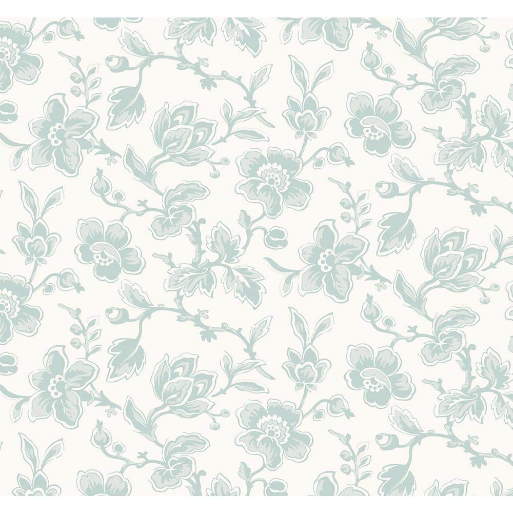 60.75 sq. ft. Pistachio Bella Vista Floral Paper Unpasted Wallpaper Roll price history on PriceWatchPro
