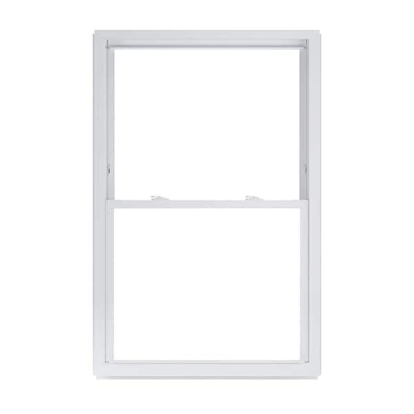 American Craftsman 36 in. x 36 in. 50 Series White Double Hung Low-E Argon SC Glass Vinyl Replacement Window, Screen Incl