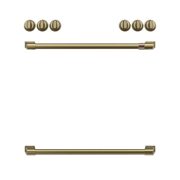 Cafe French Door Refrigerator Handle Kit in Brushed Brass CXLB3H3PMCG - The  Home Depot