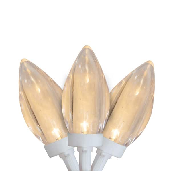 40 ft.100-Count Smooth Constant LED C9 Neutral White Lights Christmas Specialty Lights 1-Pack
