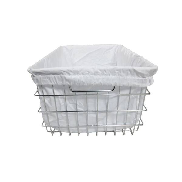 Trinity 9.3 in. H x 13 in. W Chrome Wire 1-Drawer Close Mesh Wire Basket