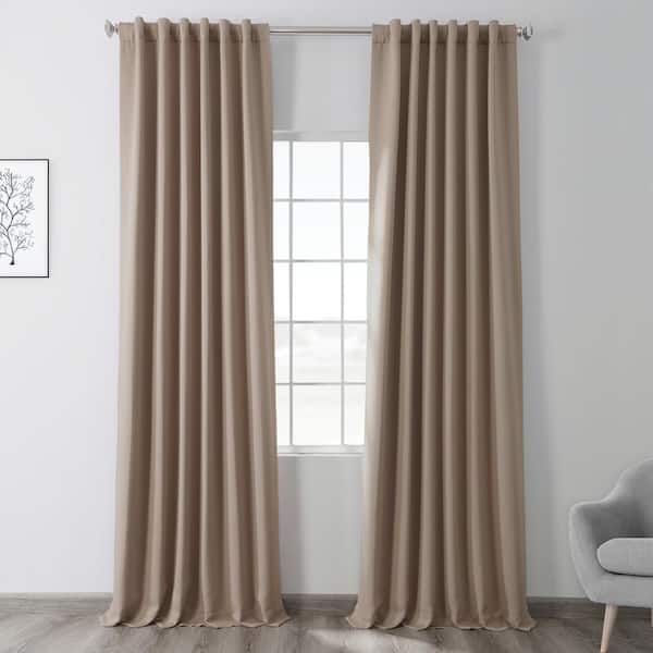 Exclusive Fabrics & Furnishings Banyan Brown Rod Pocket Room Darkening Curtain - 50 in. W x 108 in. L (1 Panel)