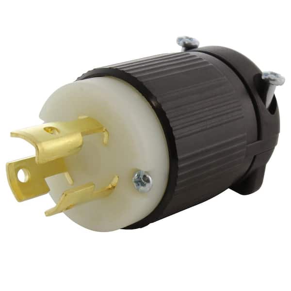15 Amp 125 Volt NEMA L5-15P DIY Locking Male Plug Assembly by AC WORKS® 