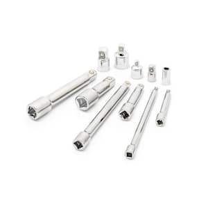 1/4 in., 3/8 in. and 1/2 in. Drive SAE and MM Extension and Adapter Set (11-Piece)