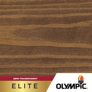 Elite 1-gal. Oxford Brown EST713 Semi-Transparent Exterior Stain and Sealant in One Low VOC