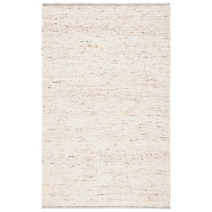 Natura Ivory/Light Gray 3 ft. x 5 ft. Solid Color Area Rug