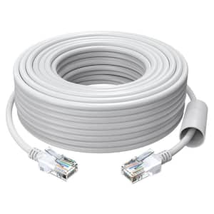 Commercial Electric 100 ft. CAT6 Ethernet Cable in White BSTC6