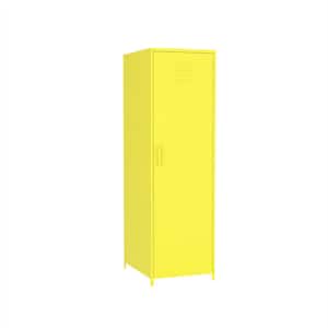 14.96 in. W x 18.11 in. D x 50.78 in. H Steel Kitchen Pantry Organizers in Yellow with Hanging Rod, Bathroom Cabinet