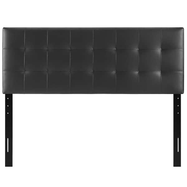 Lily Black Queen Upholstered Vinyl Headboard