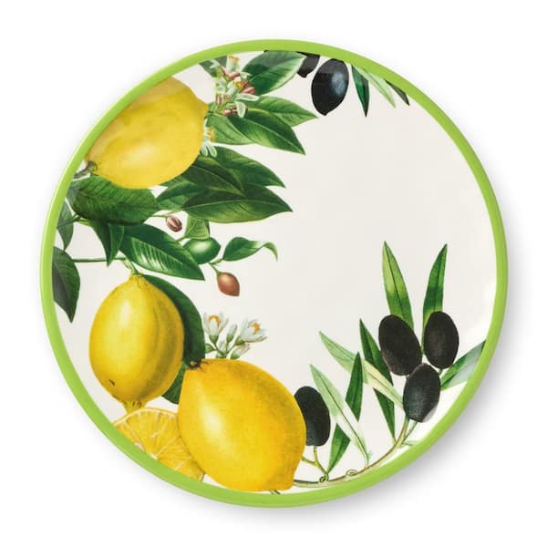 Certified International Limone Multi-Colored Melamine Salad Plate (Set of 6)