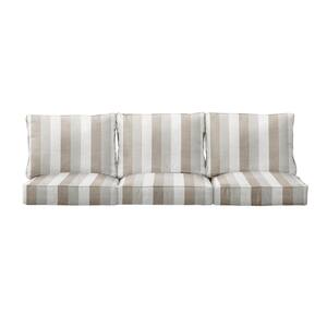 27 in. x 29 in. Deep Seating Indoor/Outdoor Couch Cushion Set in Sunbrella Direction Linen
