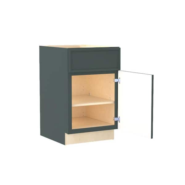 Franklin 21 in. W x 21 in. D x 34.5 in. H Assembled Plywood Sink Base Bath Cabinet in Verdant Green with Soft Close LH