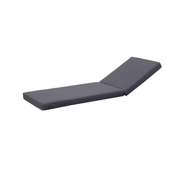 Miscool Anky 76.25 in. L x 27.25 in. W x 4 in. H Outdoor Chaise Lounge Cushion in Dark Gray