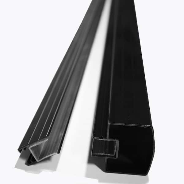 Vista Railing Systems Inc 6 ft. Textured Black Aluminum Top and Bottom Stair Rail Kit