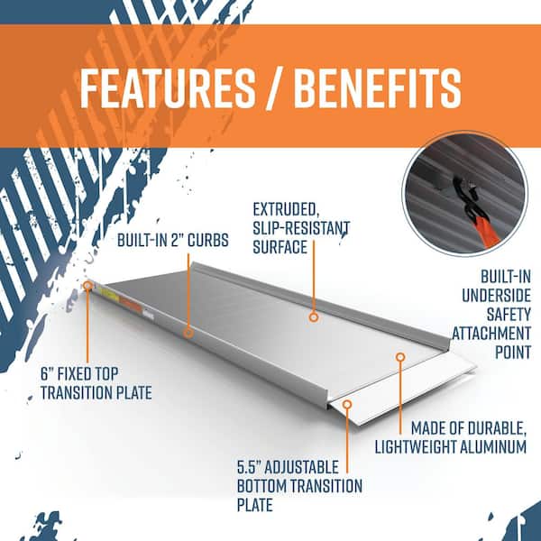 TRAVERSE 8 ft. Aluminum Walk Ramp