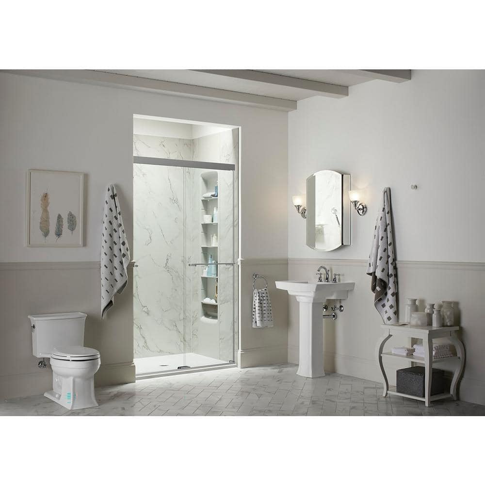KOHLER Revel 59.625 in. x 70 in. Rectangular Sliding Frameless Corner