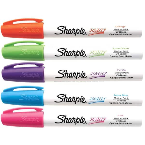 Sharpie Basic Colors Medium Point Oil-Based Paint Marker (5-Pack
