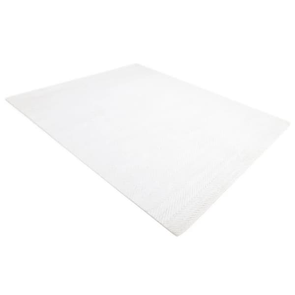 Chevelle Contemporary Modern Alabaster 5 ft. x 8 ft. Hand-Knotted Area Rug