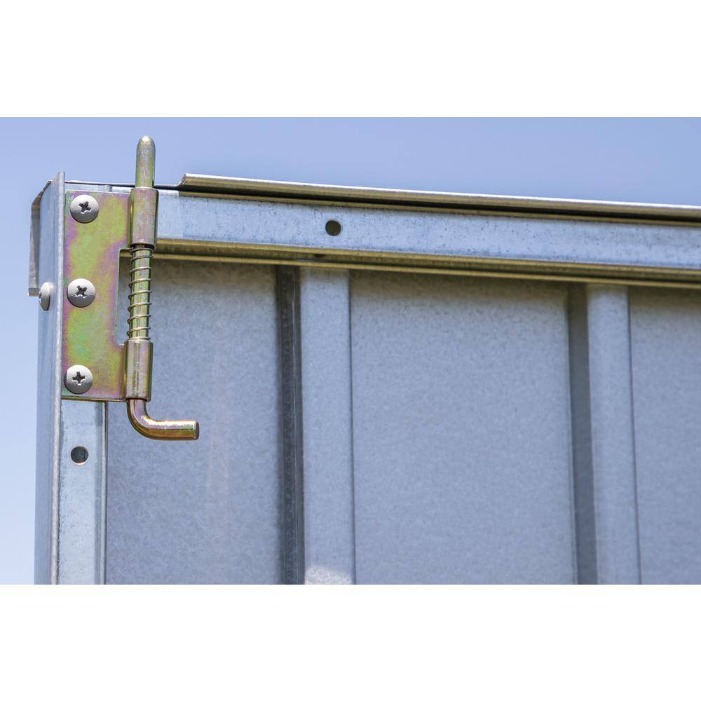 Elite 10 ft. x 4 ft. Silver Galvalume Steel Storage Shed Kit
