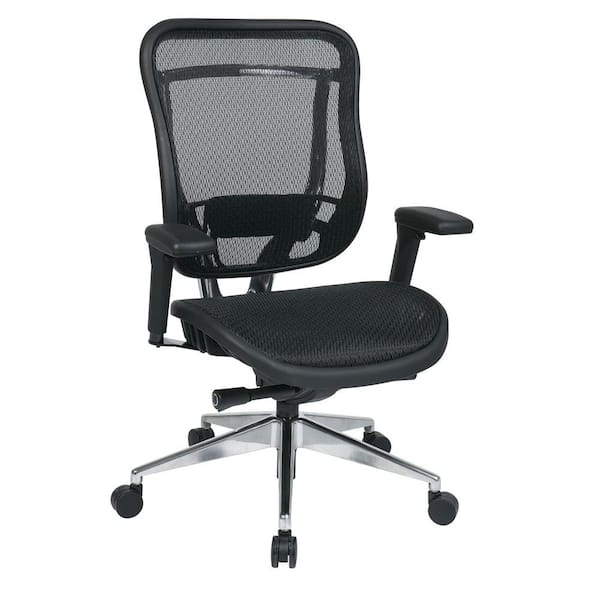 Space Seating 818 Series Black High Back Executive Office Chair